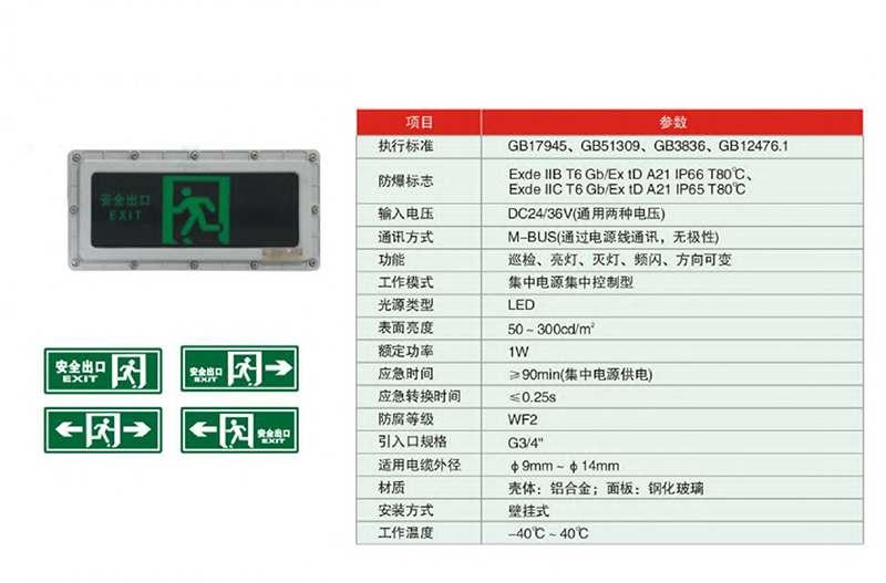 集电集控消防防爆应急标志灯具